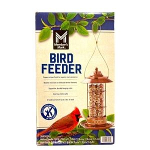 Member's Mark Copper Antique Rust Resistant Hanging Bird Feeder, NIB